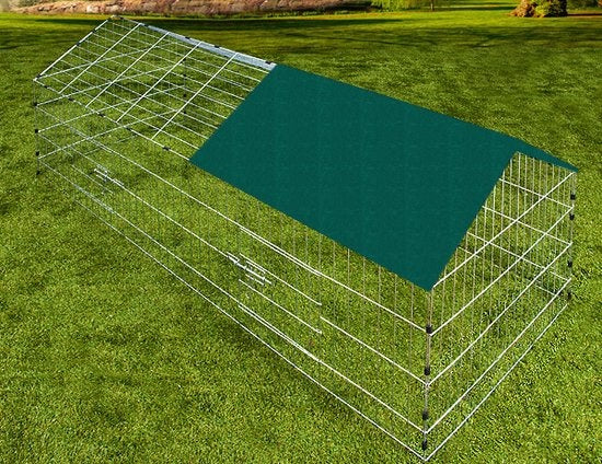 Clapier à lapin Monzana vert - 180x75cm