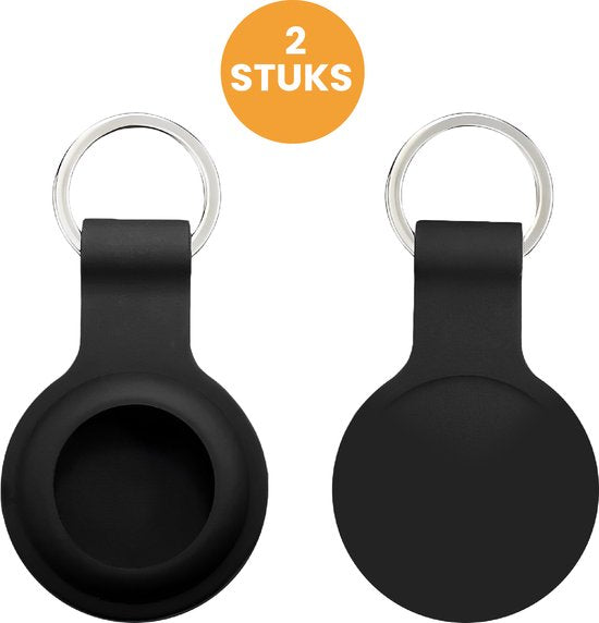 Drivv. Porte-clés AirTag - 2 pièces - Support AirTag - Silicone solide - Noir