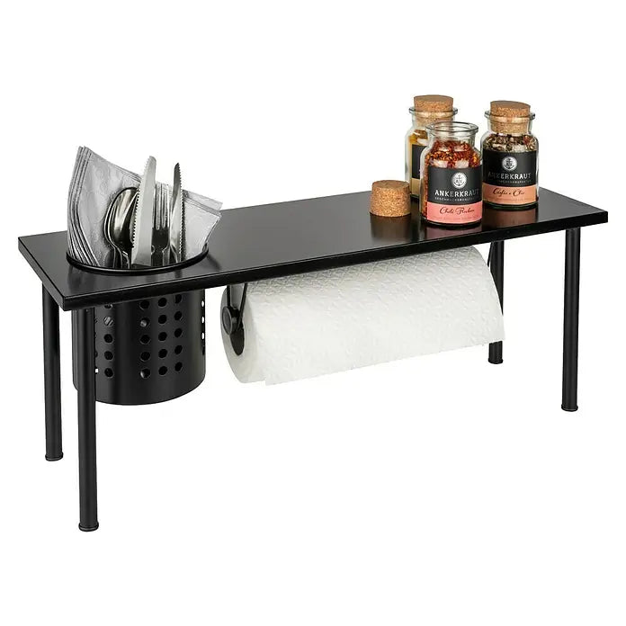 Étagère de cuisine universelle Wenko Blanco - Avec porte-rouleau - Pour les accessoires de cuisine