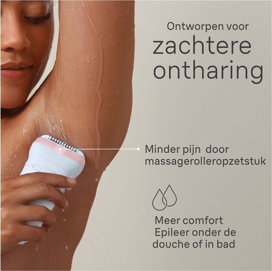 Braun Silk·épil 7 - Épilateur pour une épilation facile - Une peau lisse durablement - 7-000 - Blanc/Flamingo