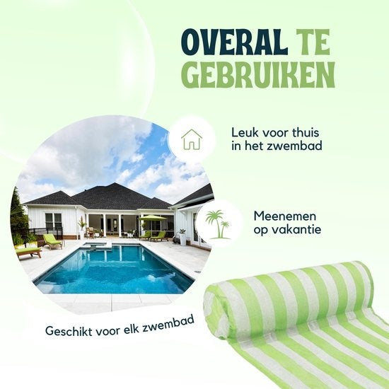 Travelly - Luxe Waterhangmat - Hangmat - Luchtbed - Luchtmatras Zwembad - Waterspeelgoed - Water hangmat - Groen