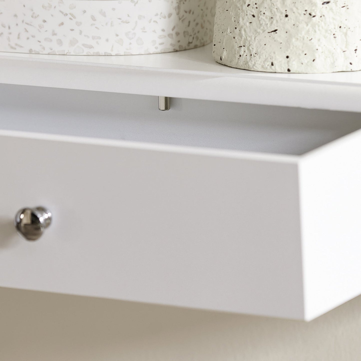 SoBuy Etagère murale avec 3 tiroirs - Max. 10 kg - 91 x 15 x 10 cm - Blanc