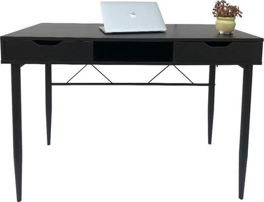 Bureau table informatique Sturdy - table d'appoint entrée ou couloir - industriel moderne - noir