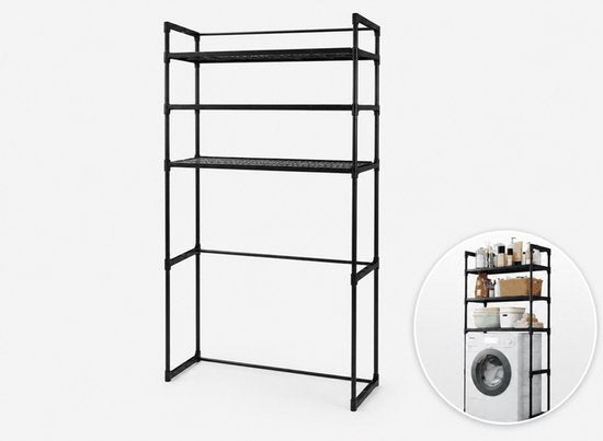 Meuble pour lave-linge Nexxt avec espace de rangement et crochets - 72 x 26 x 162 cm