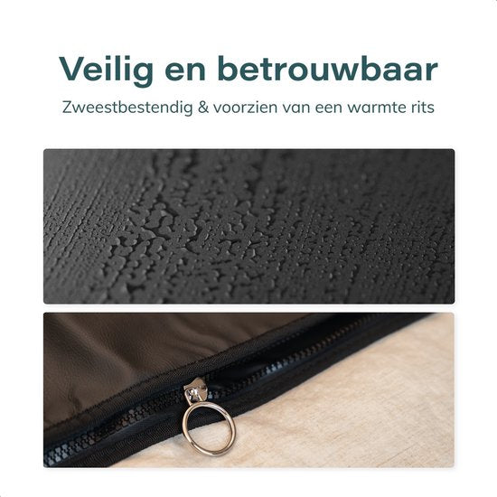 Couverture infrarouge ComfortFlow - 35 à 85º - Couverture de désintoxication incluse - Infrarouge - Thérapie par la lumière rouge - Sauna - Thérapie par la lumière rouge - Lampe - Chaleur - Électrique - Couverture - Pour les muscles, la fibromyalgie et le