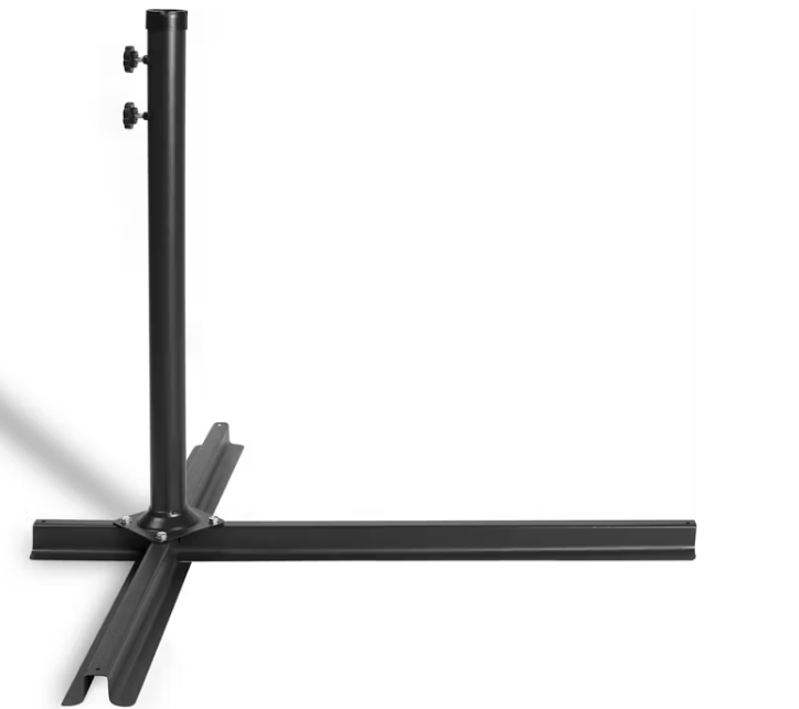 909 Outdoor - Parasol suspendu - Ø 300 cm - Avec base en croix - Anthracite - Parasol flottant - Résistant aux UV et hydrofuge - Réglable