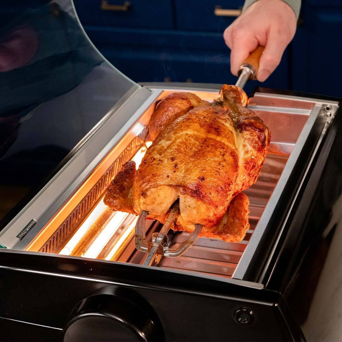 Livington Rotisserie Chef Noir - Rôtissoire et barbecue de table 2-en-1