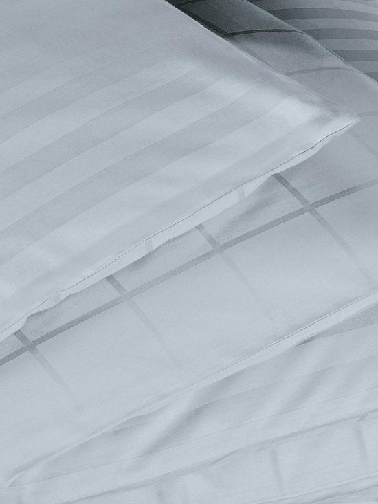 Housse de couette De Witte Lietaer en satin de coton Zygo - Format hôtel - 260 x 240 cm - Bleu