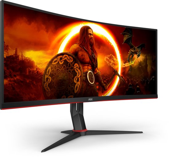 AOC CU34G2XP - Écran de jeu ultrawide incurvé - HDR400 - Hub USB - 180 Hz - 34 pouces