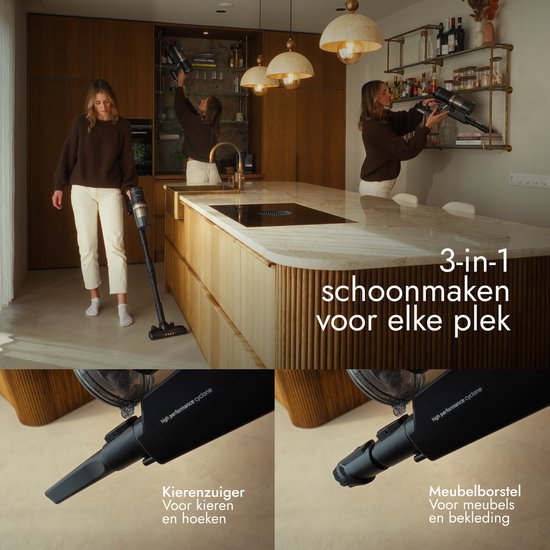 Aspirateur à main sans fil Bloomfold Swift – Aspirateur à main – Avec laser et détection des saletés – Puissant aspirateur sans fil de 350 W pour les poils d'animaux – Léger – Batterie d'une autonomie de 60 min