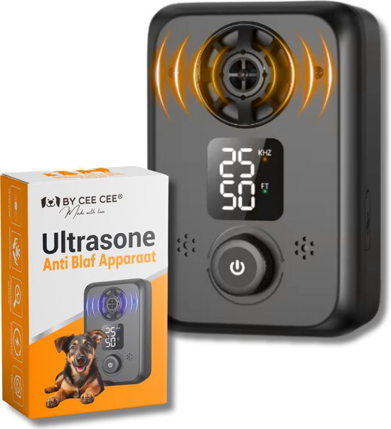 By Cee Cee Anti Bark Device For Dogs 2024 - Alternative au collier anti-aboiement - Ultrasonique et sans choc - Rechargeable - Convient à tous les chiens