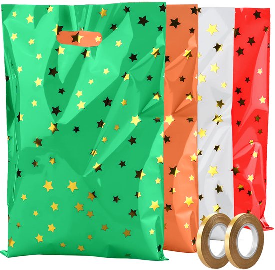 Feestio Sacs à partager 100 pièces - 17 x 25 cm - Sacs à bonbons - Sacs à friandises Fête d'enfants - Sacs à cadeaux - Anniversaire