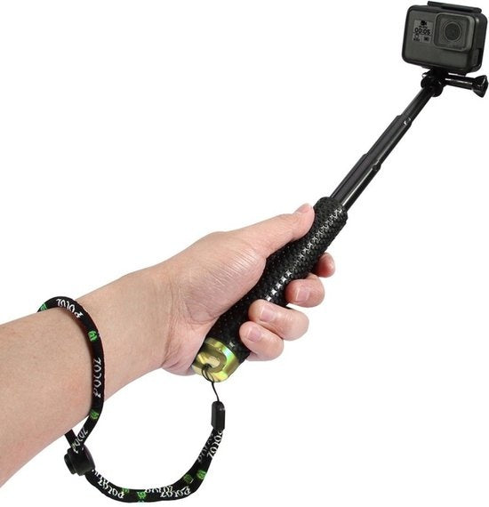 Garpex® Universal Selfie Stick XL - extensible jusqu'à 95 cm - convient à diverses caméras d'action - universel - étanche - vert