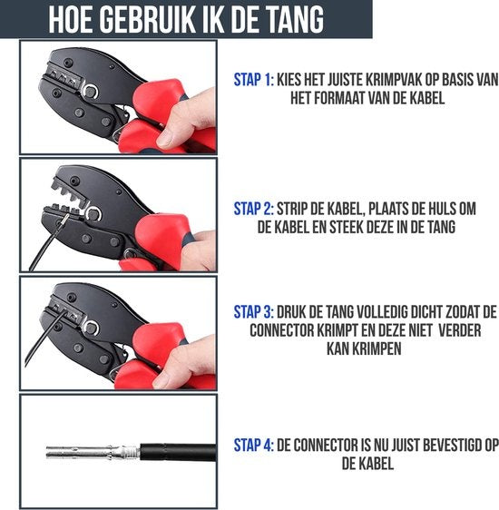 Outil de sertissage pour connecteur MC4 | Panneaux solaires - Câble solaire | 2.5-4-6mm2