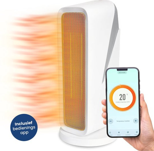 Gologi Ventilateur avec thermostat - Poêle électrique - Chauffage - Chauffage - Avec app et Touch Control - 1500W