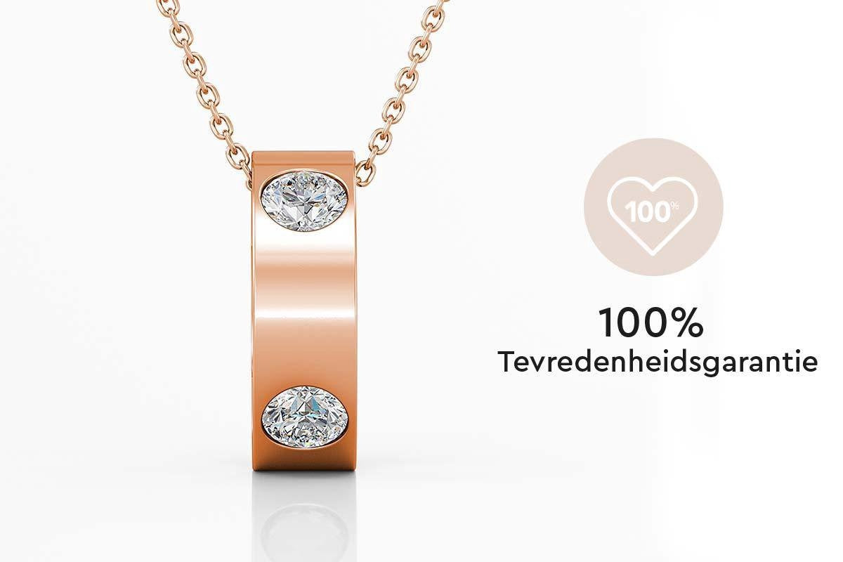 Yolora Collier femme avec pendentif - Cristaux Kalpa Camaka - couleur rose - plaqué or rose 18K - Collier femme or rose - Bijoux - Boîte cadeau de luxe - Boîte cadeau - Boîte cadeau exclusive - Bel emballage cadeau
