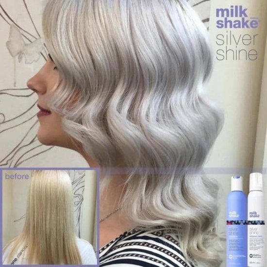 Milk Shake - Après-shampoing moussant Silver Shine pour cheveux blonds et gris (200 ml)