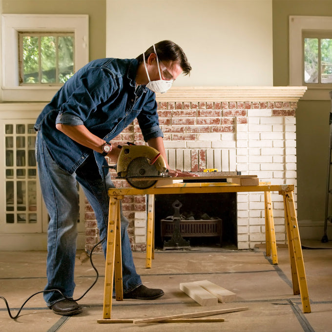 Masques anti-poussière FFP1 NR - Lot de 5 - Masque respiratoire ventilé - Confortable et sûr - Blanc