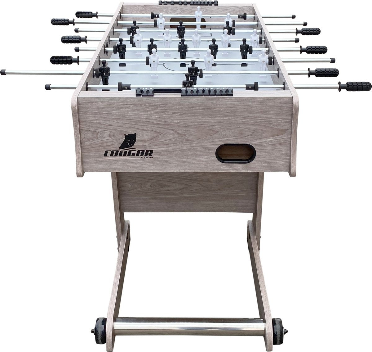 Cougar Scorpion Kick Football Table Pliable Chêne - 122 x 61 x 80 cm - Ballons inclus