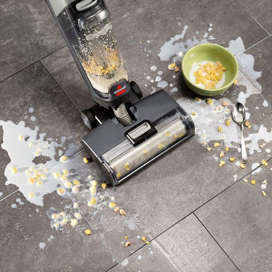 Nettoyeur de sol BISSELL CrossWave® OmniForce™ Select - Aspirateur sans fil avec fonction de lavage - Nettoyeur de taches pour sols durs - Aspirateur balai sans fil - Aspirateur 2 en 1 avec LED - Très puissant : 31 aW - Technologie ZeroGap™ - 3912 N