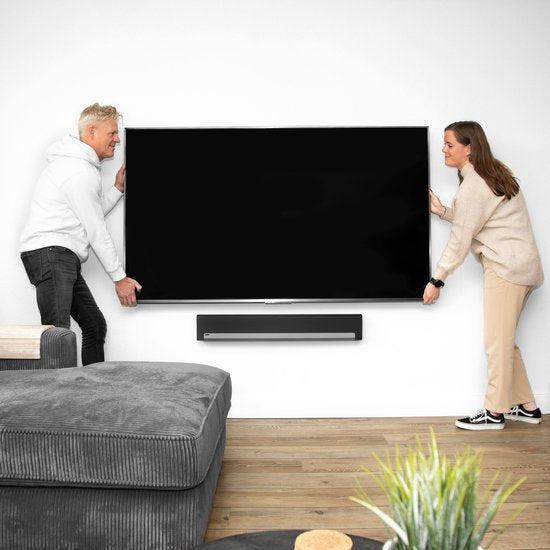 VONROC Support TV - Support mural TV fixe pour 37 à 85 pouces - Universel jusqu'à 60 kg. - Matériel de montage inclus