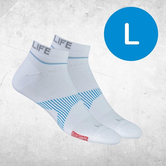 NeuroSocks Athletic NoShow blanc L (43-46) - Chaussettes - bien-être - Au travail, pendant le sport et les loisirs - Motif Neuro Tech « VOXX HPT Pattern »