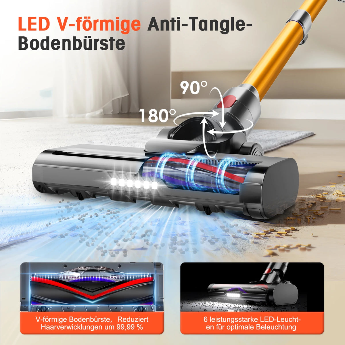 Aspirateur balai sans fil Daynee N850 – 45 000 Pa – Autonomie de 50 min – Noir et violet – Plastique