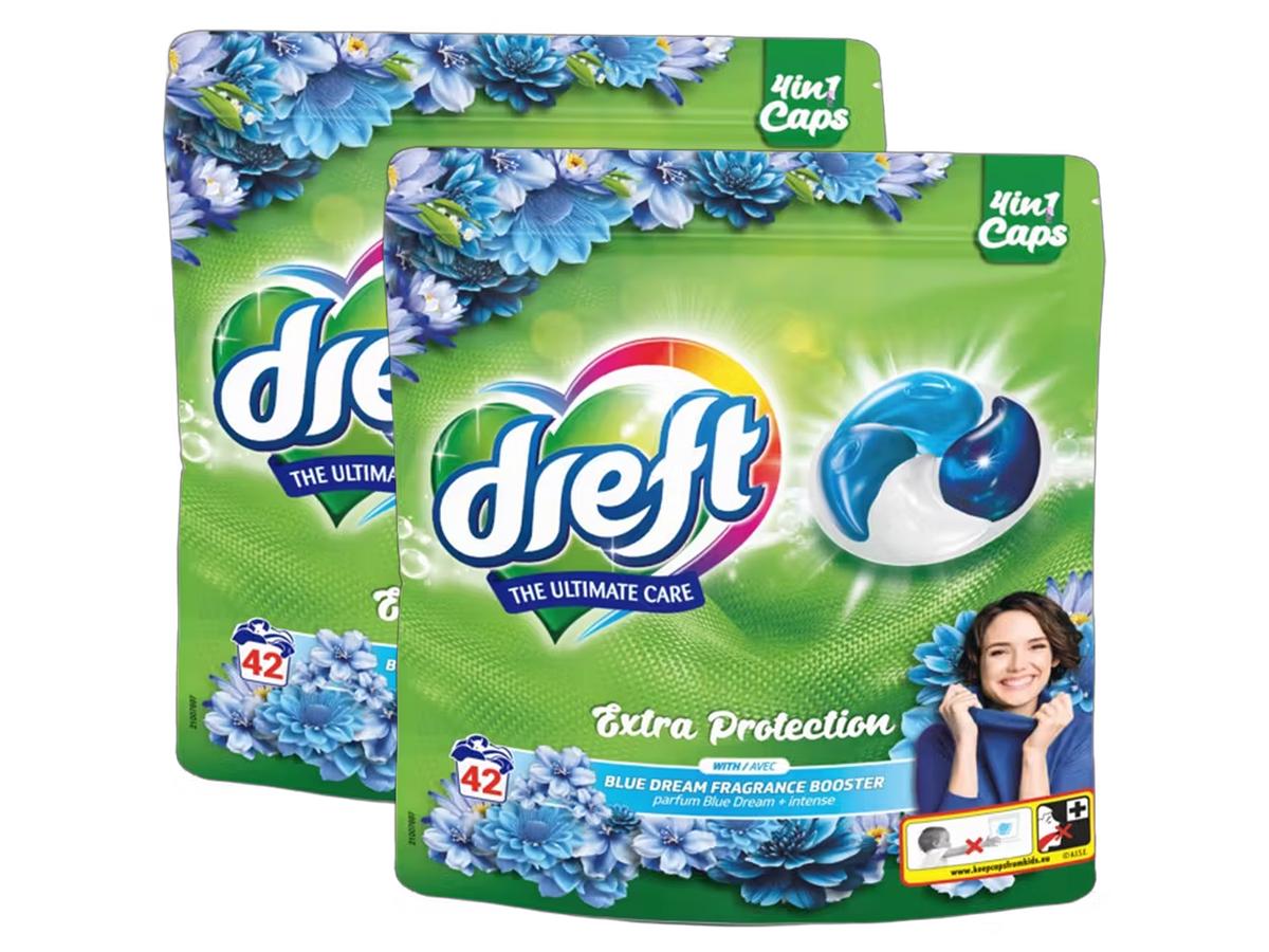 Capsules de lessive Dreft Blue Dream - Formule 4 en 1 - 42 capsules - 84 ml par capsule