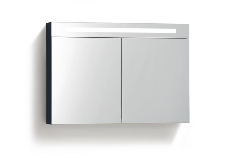 Armoire de toilette Spirit avec éclairage LED - Anthracite brillant - 100 x 16 x 70 cm