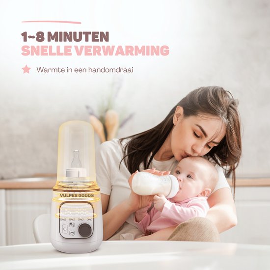 Vulpes Goods® BabyCare - Chauffe-biberon PRO 10in1 - Chauffe-biberon - Chauffer les liquides et les aliments