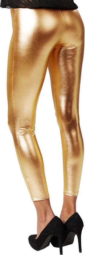 Dressforfun Leggings métallisés or XXL - déguisement costume halloween déguisement fête carnaval déguisement fête - 303596