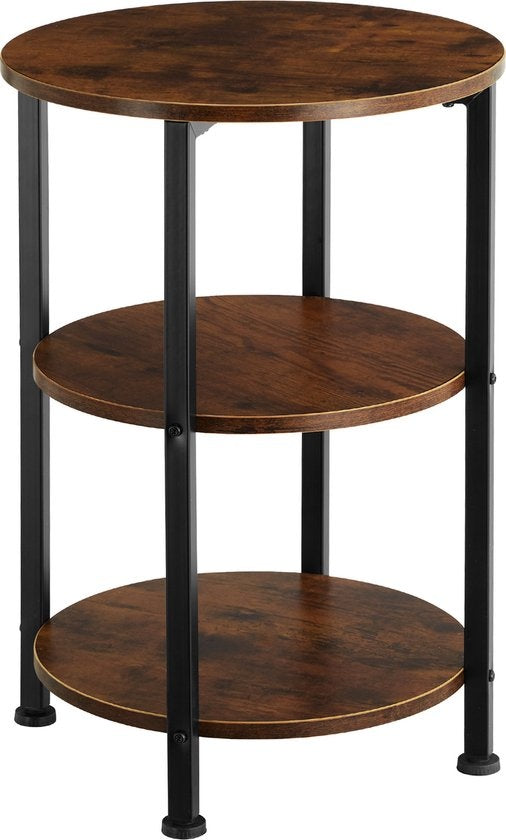 tectake® - Table d'appoint - Table d'appoint - industriel foncé