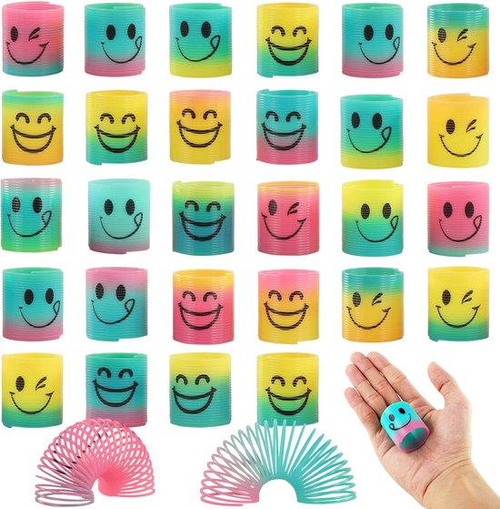 Partizzle 30x Stair Runner Small Toy Pack - Stair Runner Handout Gifts - Slinky Grabbelton Treat Gifts - Sensory / Fidget Toys - For Children & Toddlers