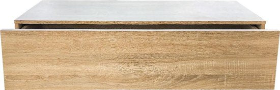 Armoire flottante pour couloir - armoire suspendue pour buffet - 100 cm de large - brun clair