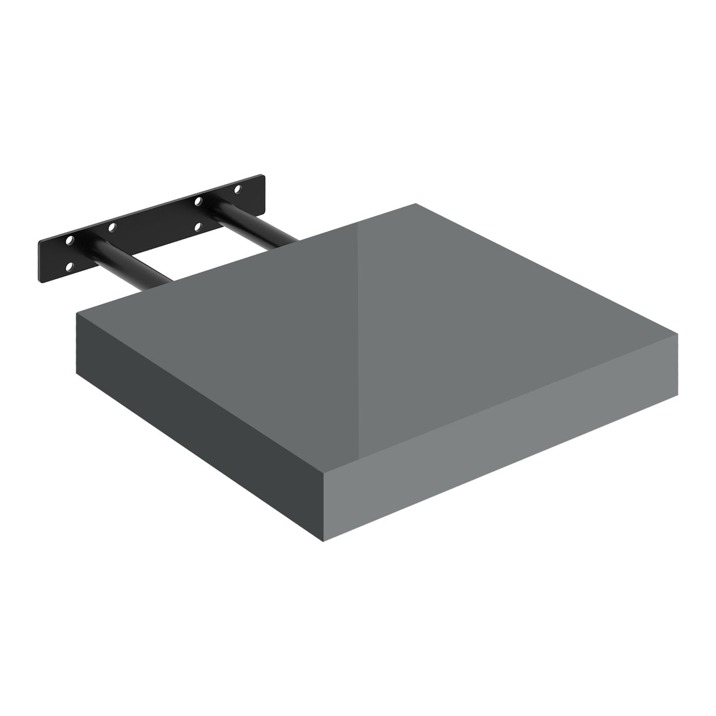 Étagère murale suspendue WOLTU - étagère murale - gris brillant - MDF - 25 x 22,9 x 3,8 cm