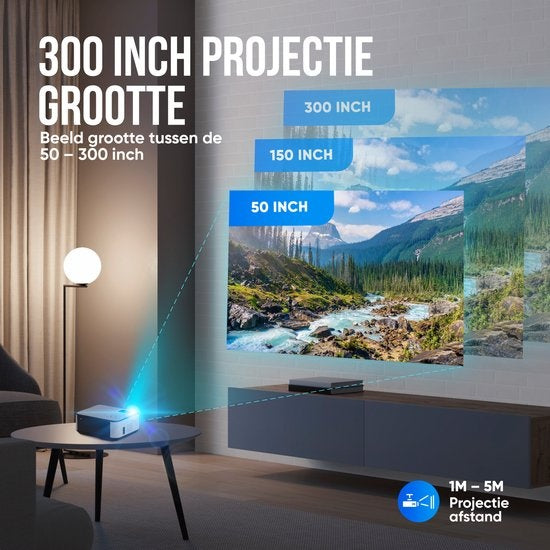 Vidéoprojecteur - Strex - Projecteur - Haute résolution 1080P – 7000 lumens – Wi-Fi intégré - 22 x 16 x 8,7