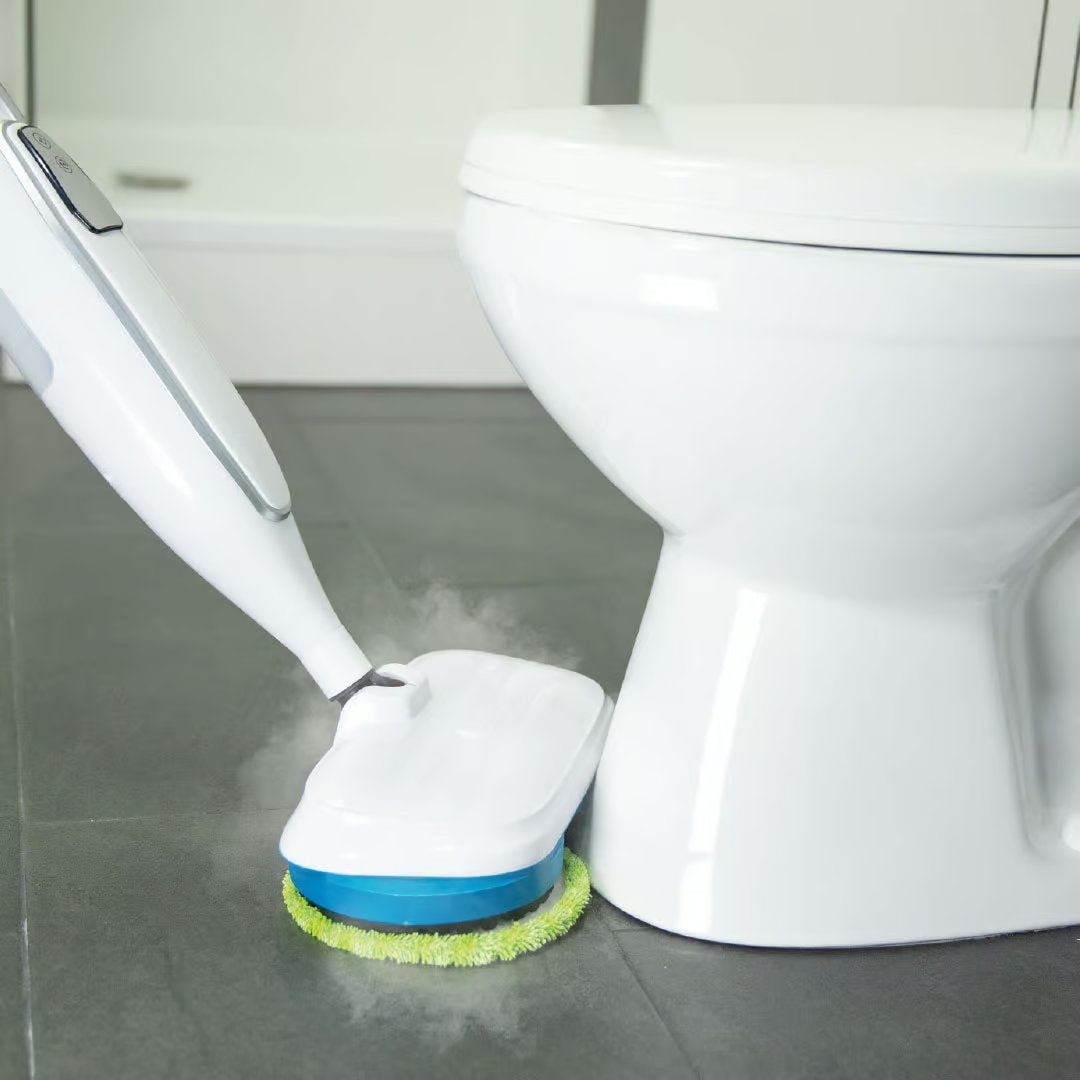 Nettoyeur vapeur Livington Steam Twister - Tête de nettoyage rotative - Réglage de la vapeur en 3 niveaux - Accessoires inclus