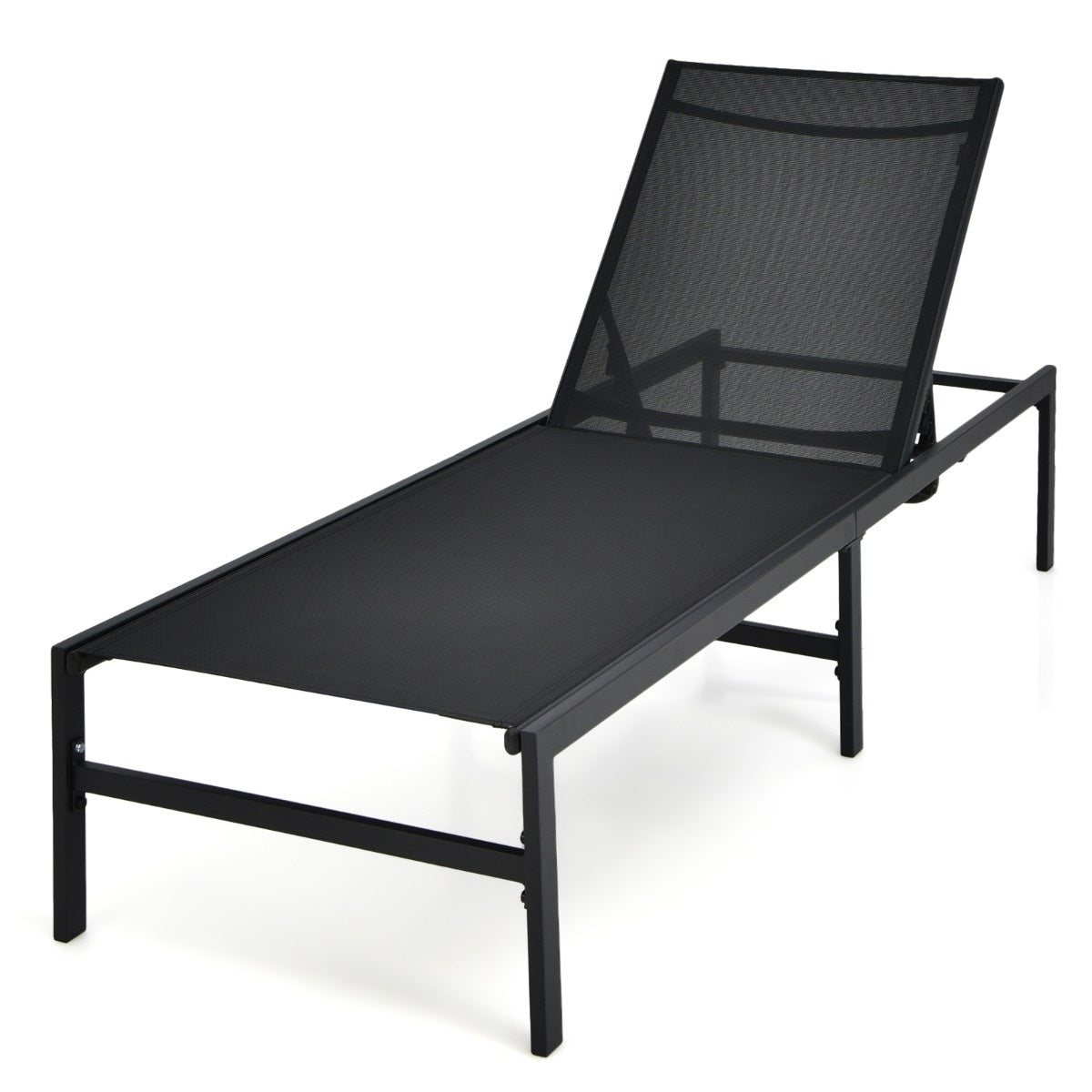 Coast Sun Louner pour l'extérieur chaise longue réglable 64 x 198 x 67 - 103 cm noir