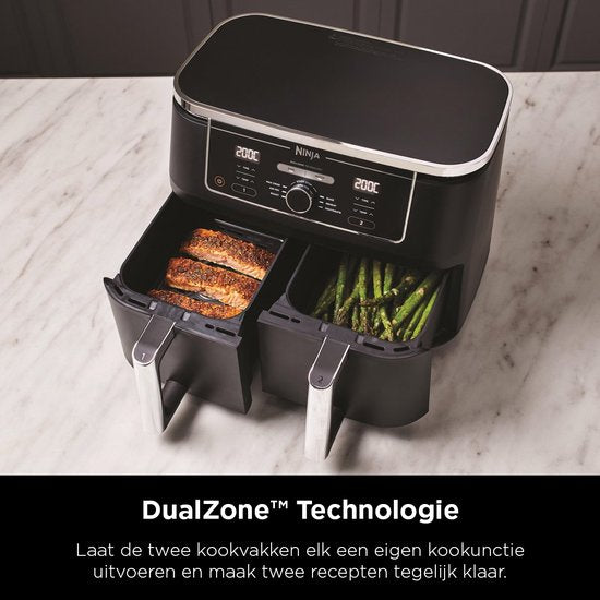 Friteuse à air chaud double Ninja XXL - 9,5 litres - Modèle 2020 - Technologie Dual Zone - AF400EU