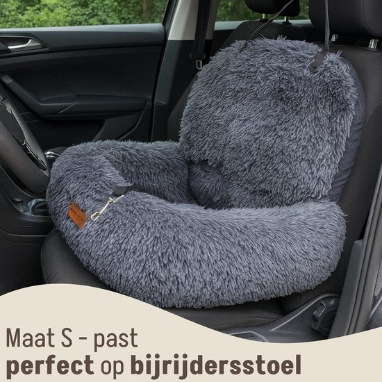 By Cee Cee Dog Basket Car - Original Car Dog Basket - Car Seat Dog Back Seat - Car Basket Dog - Car Seat Dog Blanket - Car Seat Dog - Also For Side Seat - Dark Grey