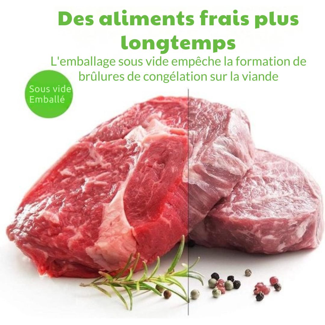 Machine à emballer sous vide BestHome - Avec 15 sacs sous vide - Pour tous types d'aliments - noir