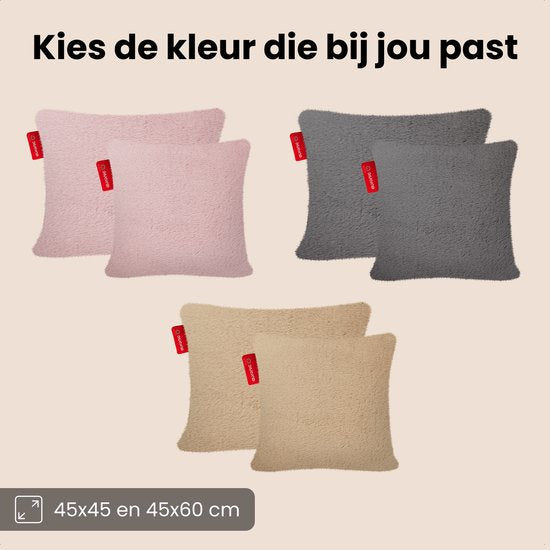 Auronic Heat Pillow - Plush- 45x60 - Sans fil - Rechargeable - Oreiller électrique - Infrarouge - Vert/Gris