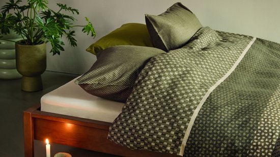 Housse de couette Beddinghouse Fera - Double - 200 x 200/220 cm - Vert