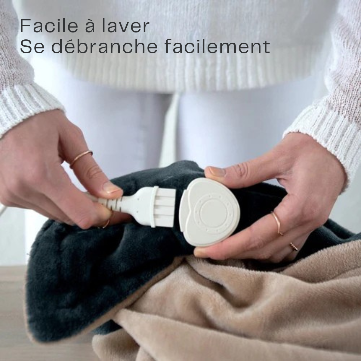 Couverture chauffante électrique - Auronic - 1 personne - 3 niveaux - avec minuterie - 160 x 120cm - Anthracite