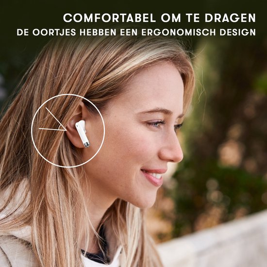 Ecouteurs sans fil Golden Sound - Ecouteurs Bluetooth - Ecouteurs sans fil - Earpods - Ecouteurs pour le sport - Convient pour Smartphone et ordinateur portable - Blanc