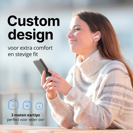 Ecouteurs sans fils Unitone - Ecouteurs Bluetooth - Earpods - Convient à Apple et Android - Blanc