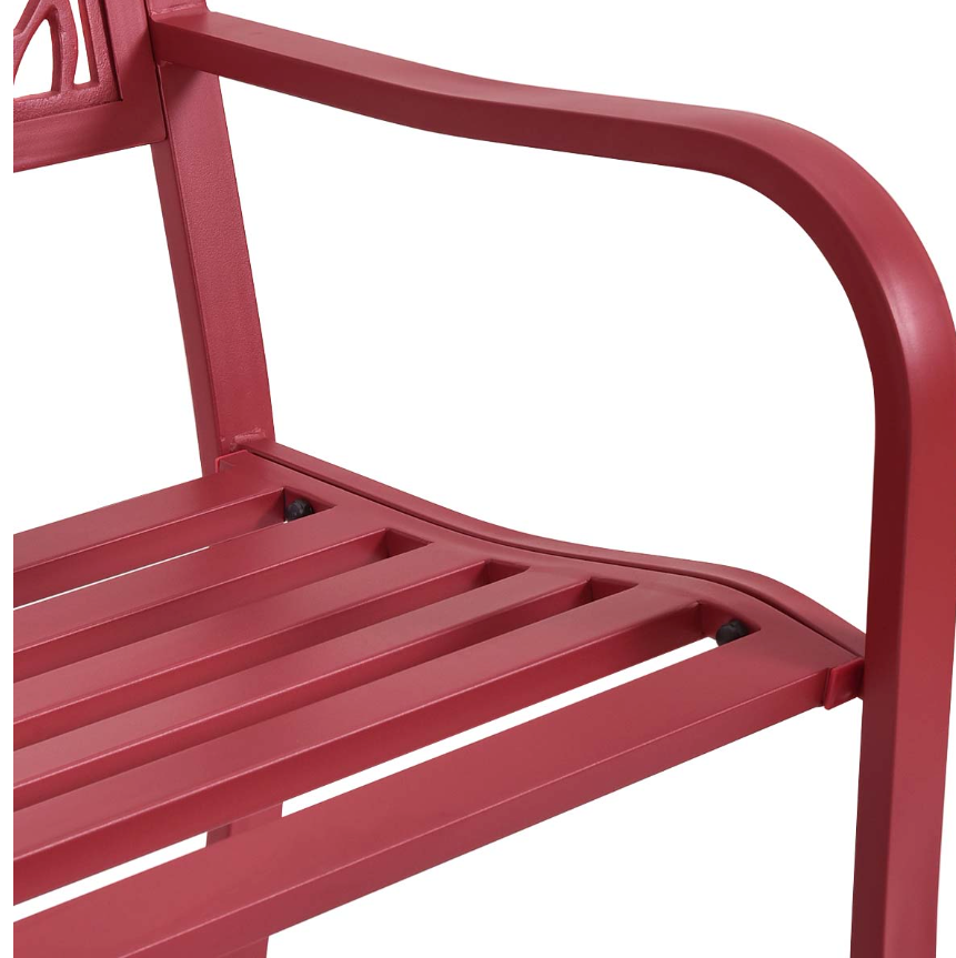 Coast Garden Bench - Banc de parc en métal avec dossier - 123 x 59 cm - Décoratif