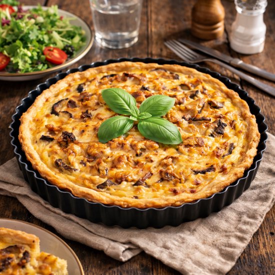 Moule à quiche Alpina - Fond amovible - Ø 28 x 3 cm - Noir