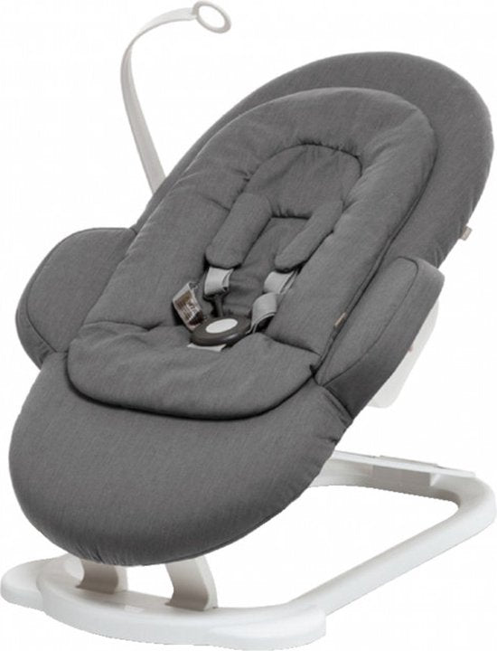 Chaise haute à bascule Stokke® Steps™ - Blanc et gris foncé