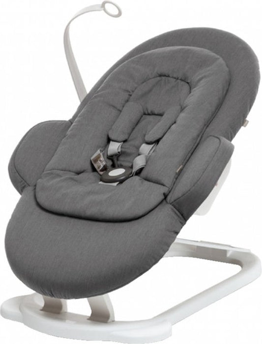 Chaise haute à bascule Stokke® Steps™ - Blanc et gris foncé